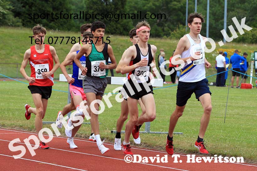 Mens under-20s 1500 metres, 2022 Northern Senior and Under-20 Champs., Wavertree Athletics Centre, Liverpool. Photo: David T. Hewitson/Sports for All Pics